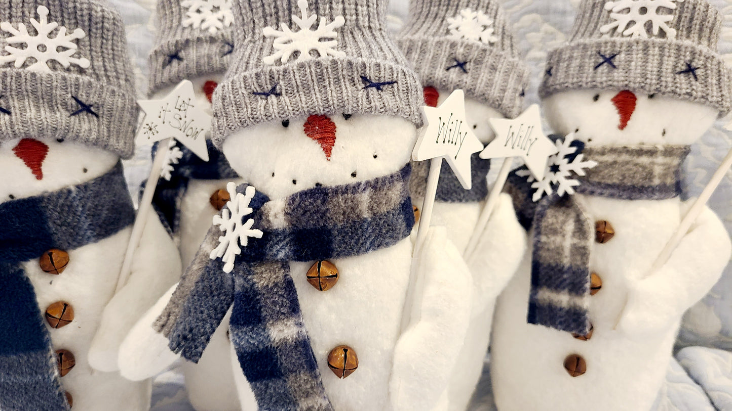 Willy Star Handmade Fabric Snowman