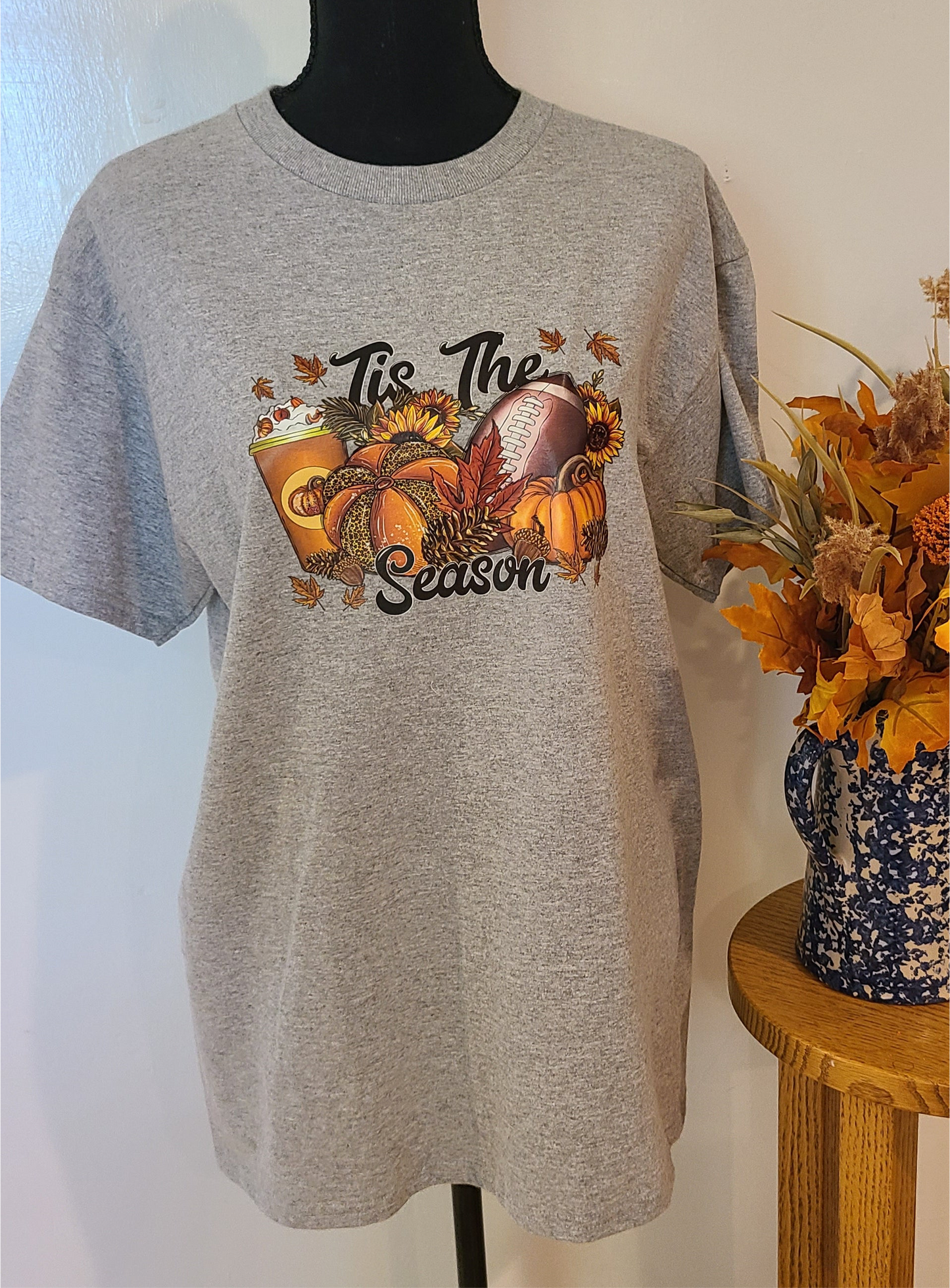 Tis The Season Football Cheetah Short Sleeve Tee