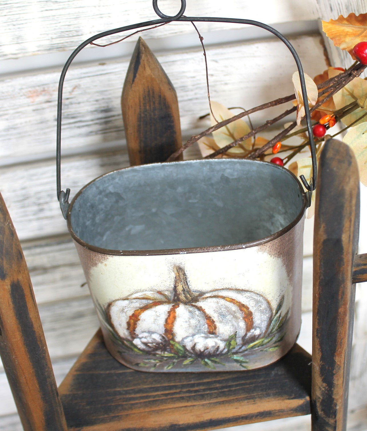 Rustic Farmhouse Pumpkin Tin