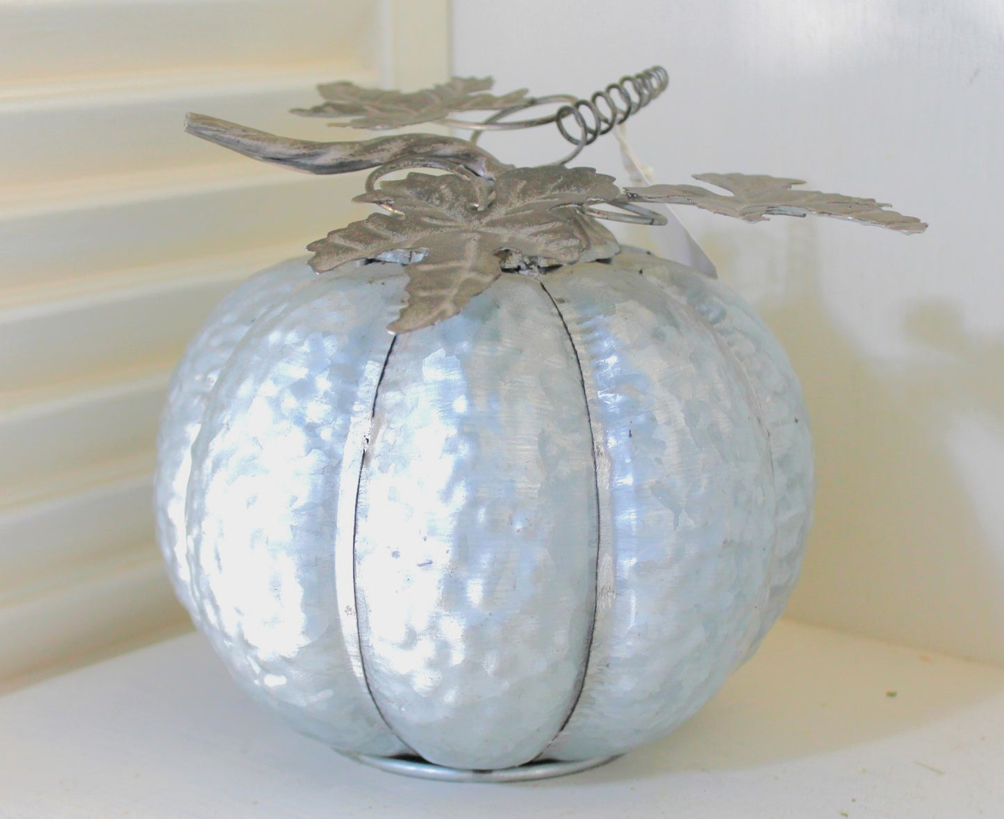 Silver Metal Decorative Pumpkin