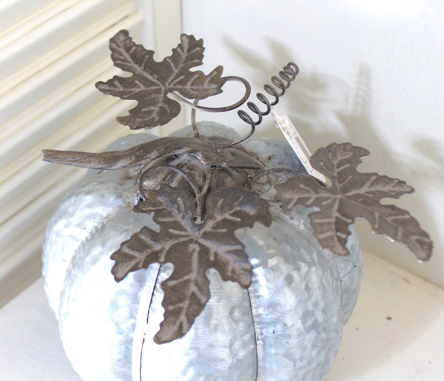 Silver Metal Decorative Pumpkin