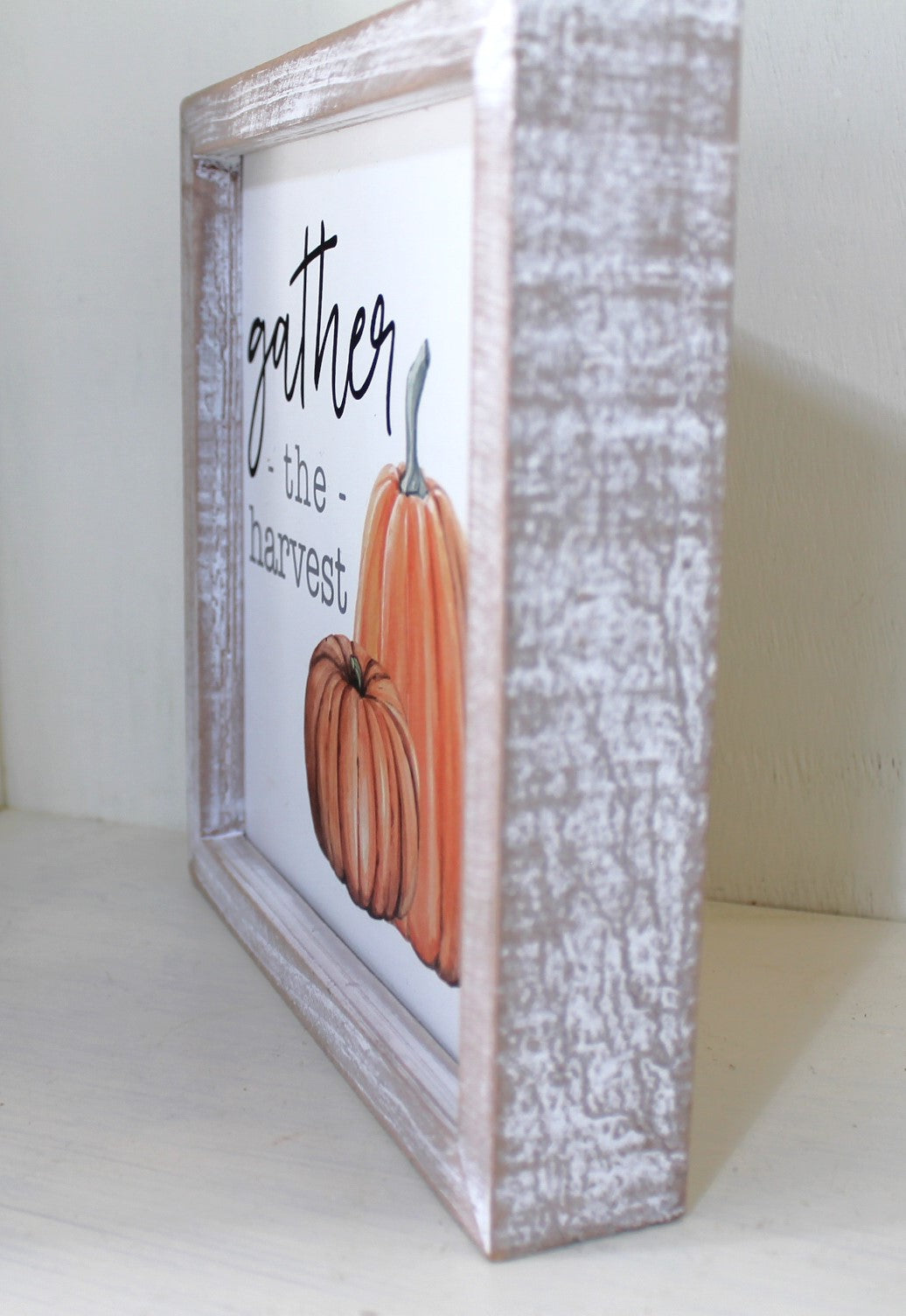 Gather The Harvest Box Sign