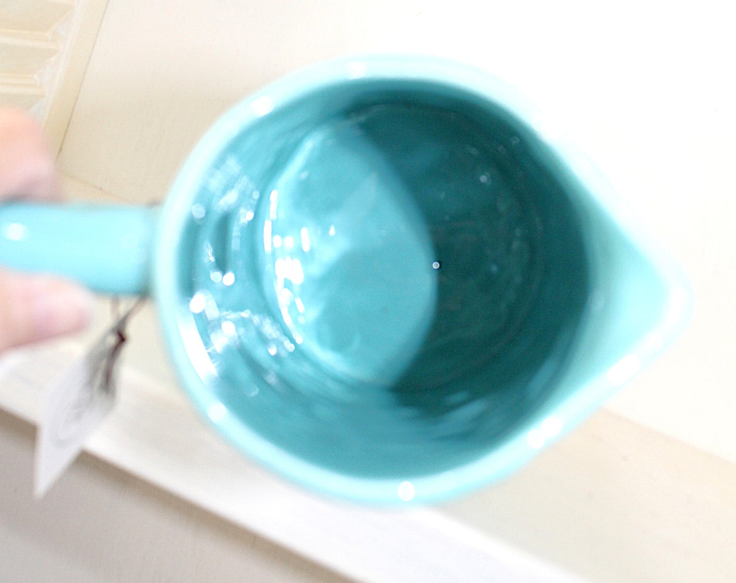 Ceramic Teal Blue Pitcher