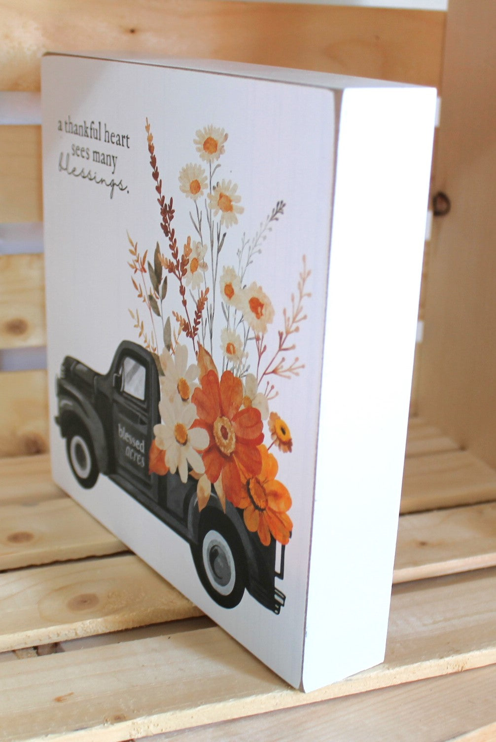 Thankful Heart Truck Box Sign