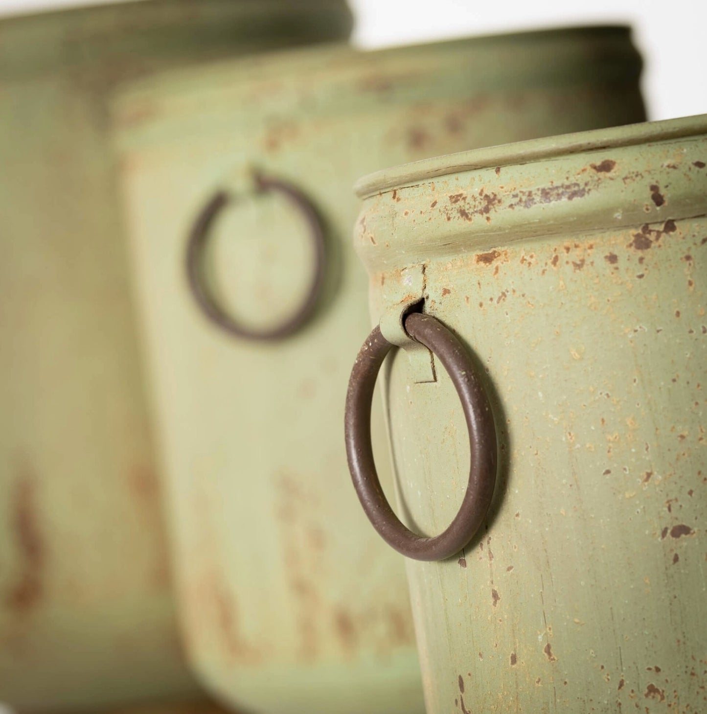 Rustic Patina Planter Set of 3 Decor