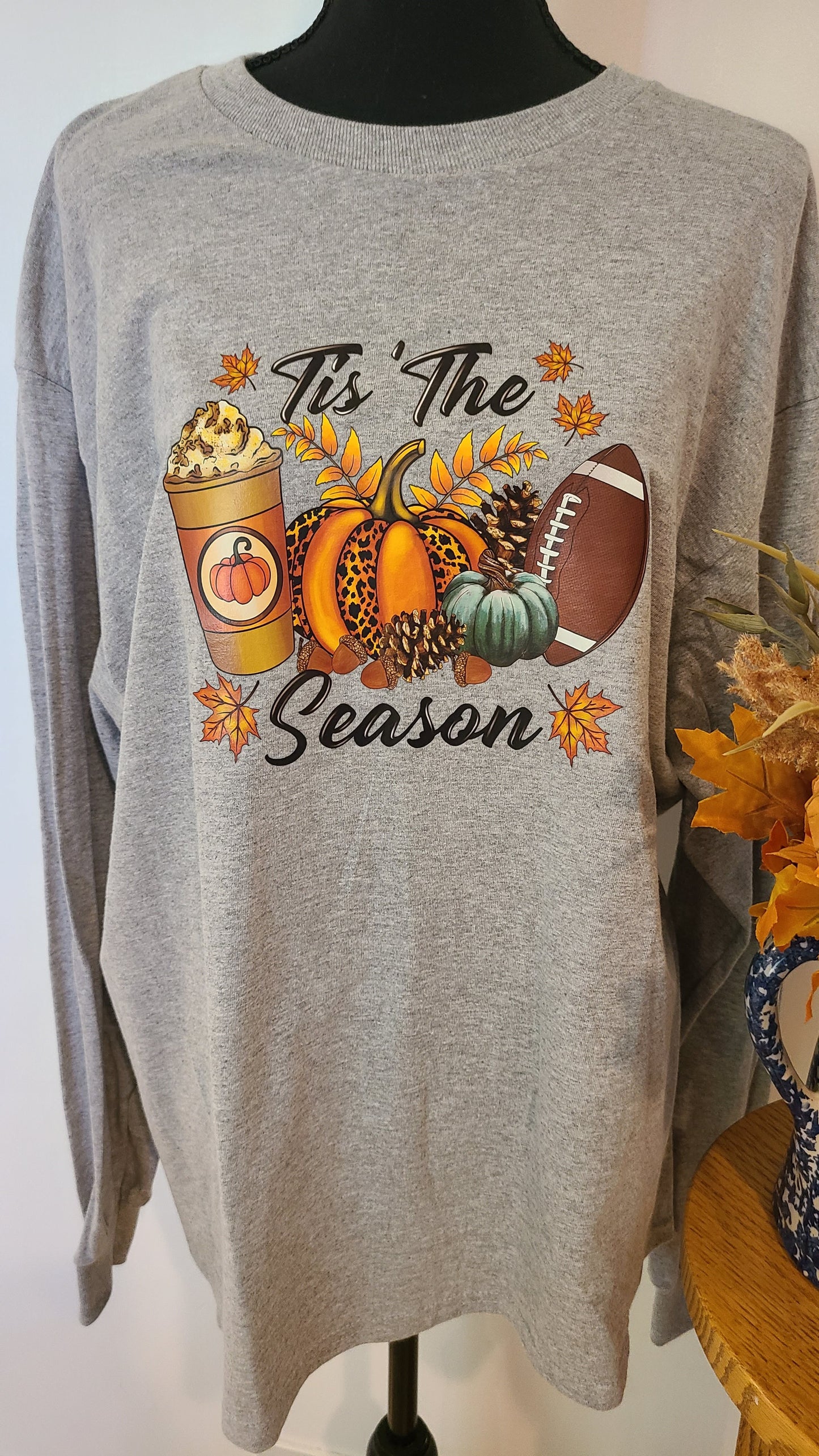 Tis The Season Football Long Sleeve Tee