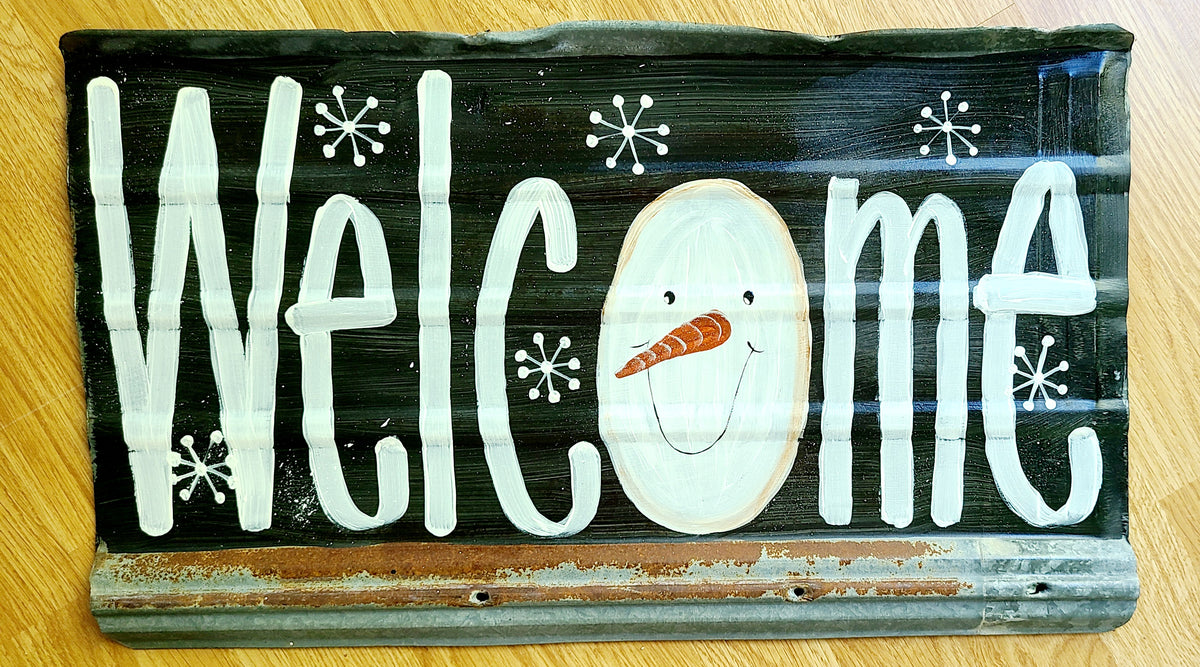 Hand-Painted 24" Tin Sign - Assorted Styles