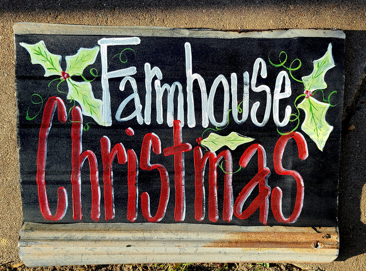 Hand-Painted 24" Tin Sign - Assorted Styles