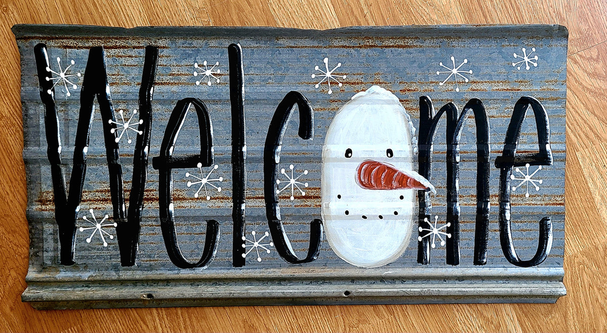 Hand-Painted 24" Tin Sign - Assorted Styles