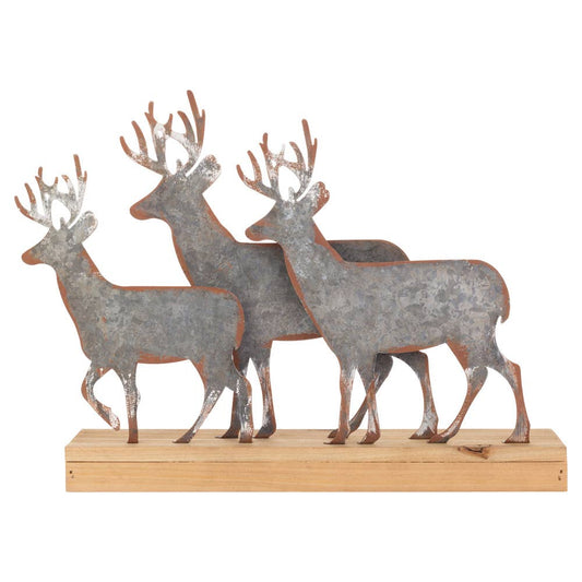 Metal Deer Trio Christmas Décor