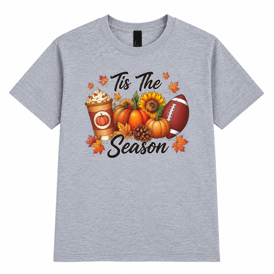 Tis The Season Football Colorful Graphic T-shirt SALE
