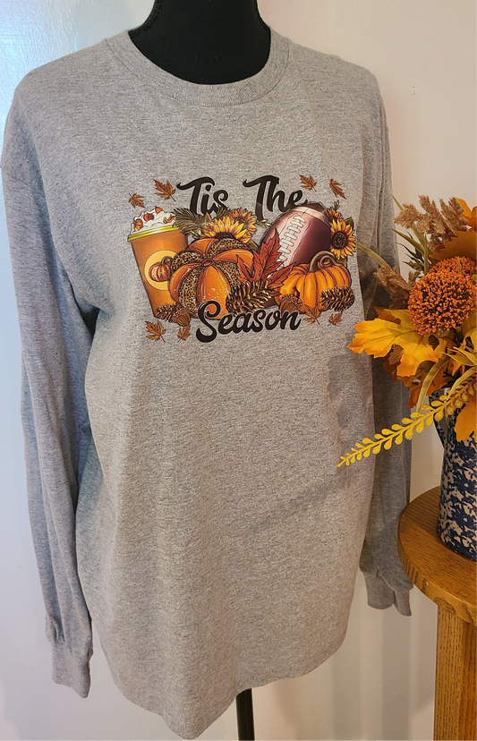 Tis The Season Football Cheetah Long Sleeve Tee