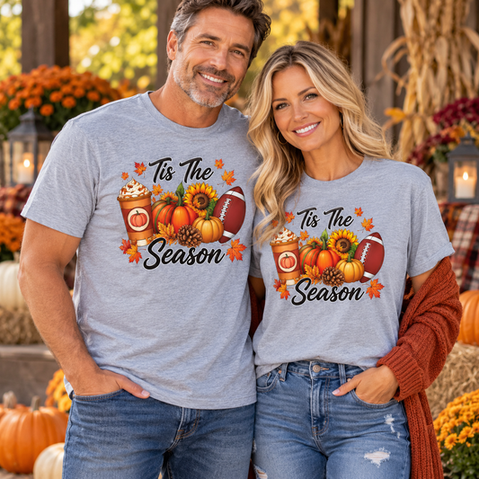 Tis The Season Football Colorful Graphic T-shirt SALE
