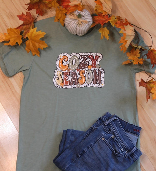 Cozy Season Short Sleeve Tee Size Medium