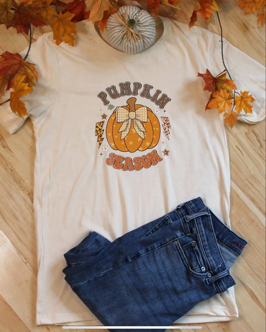 Pumpkin Season Autumn Tee Size Medium