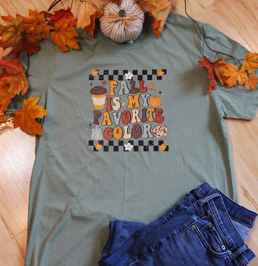 Fall Favorite Color Graphic Tee Size XL