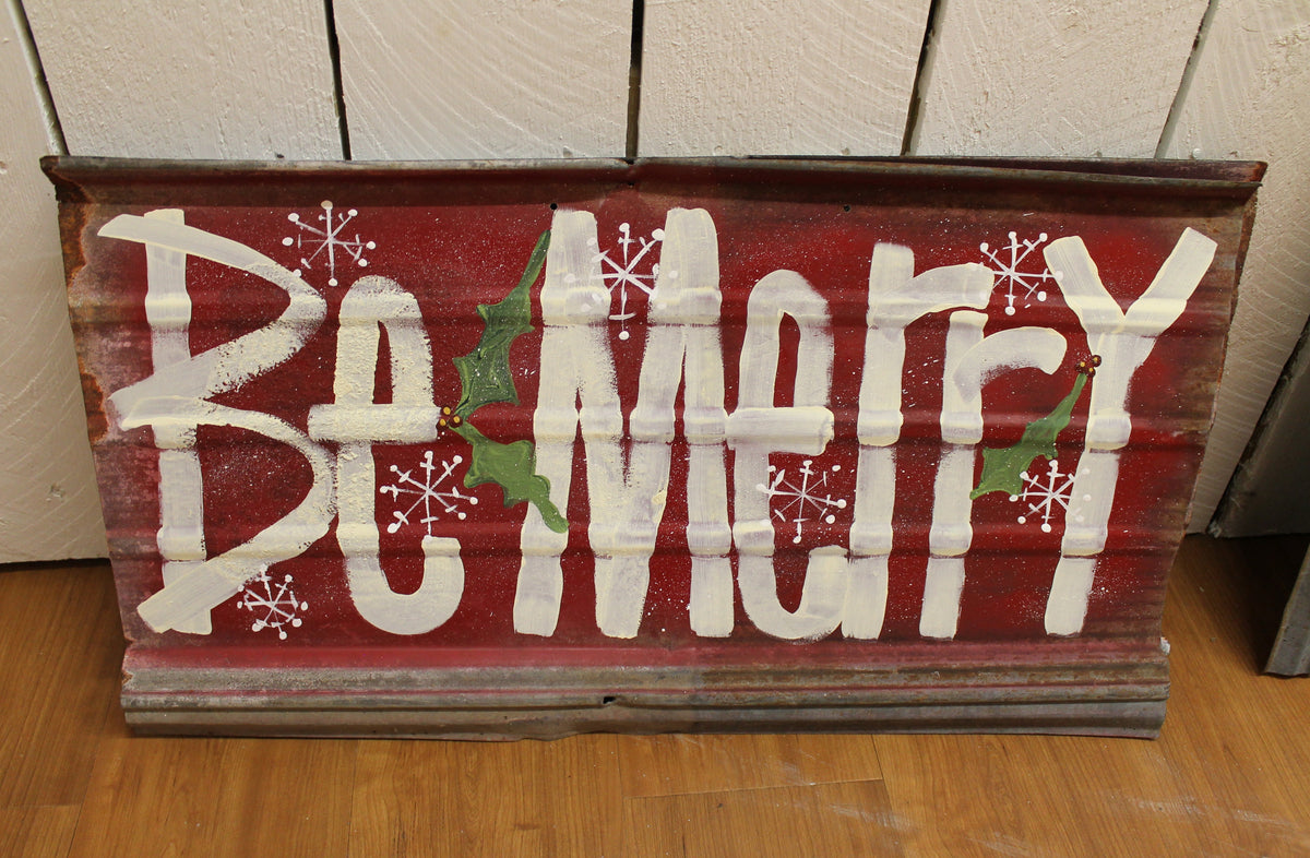 Hand-Painted 24" Tin Sign - Assorted Styles