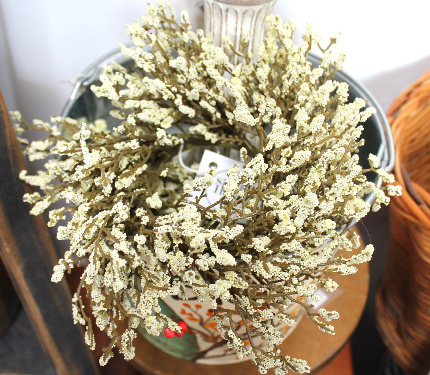 Fall Gifts Arrangement Candle Wreath Pedestal Pail Home Decor