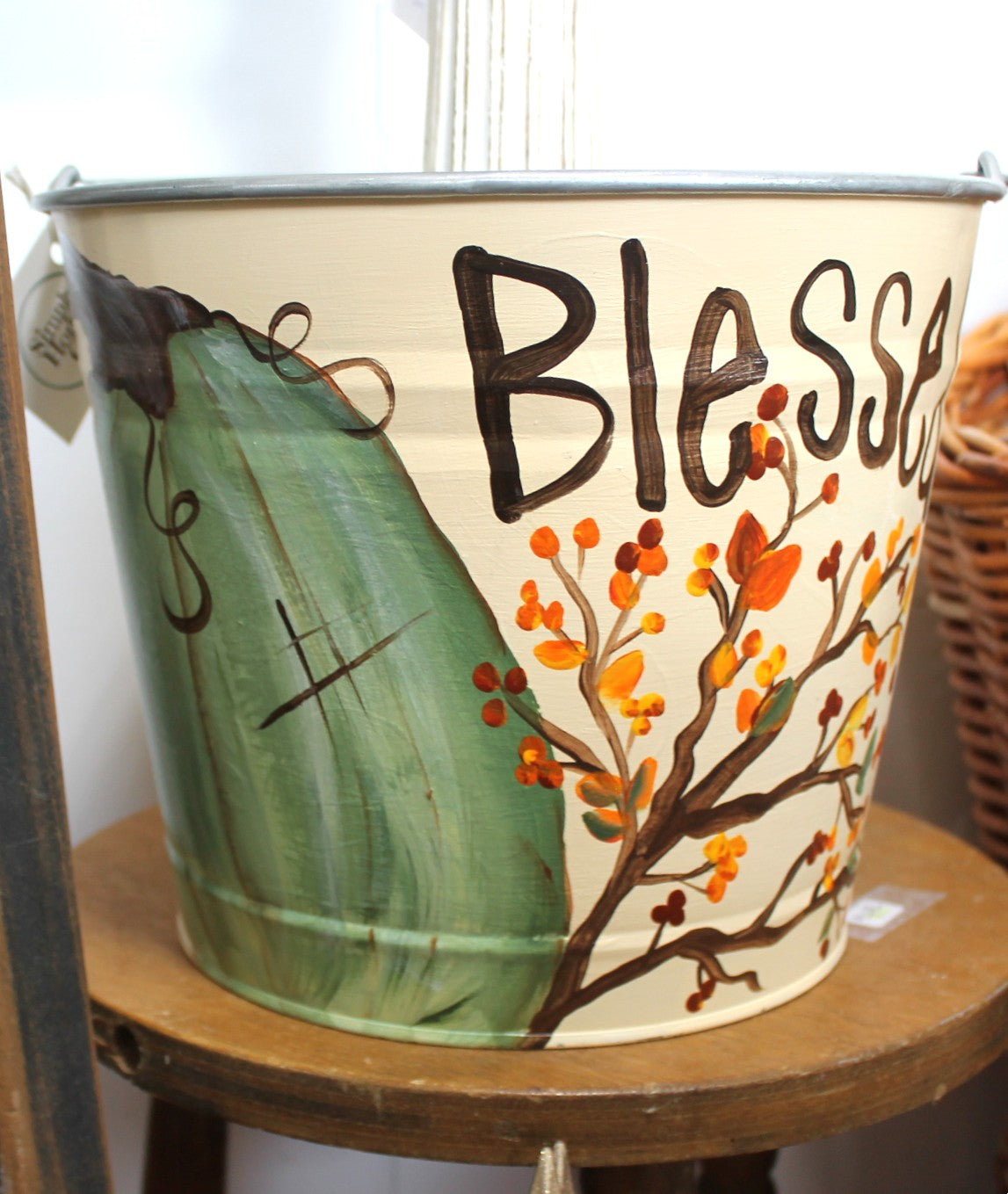 Fall Gifts Arrangement Candle Wreath Pedestal Pail Home Decor