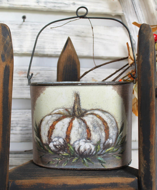 Rustic Farmhouse Pumpkin Tin