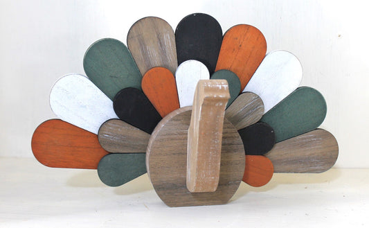Wooden Turkey Table Decor
