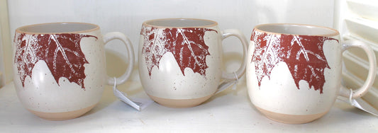 Autumn Leaf Pottery Mug Cup