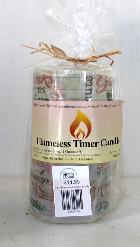 Flameless Timer Fall Candle