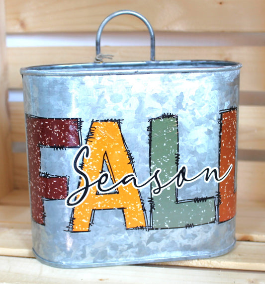 FALL Season Small Oval Wall Tin