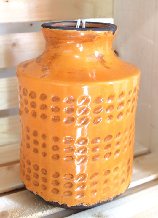Vibrant Orange Decorative Vase