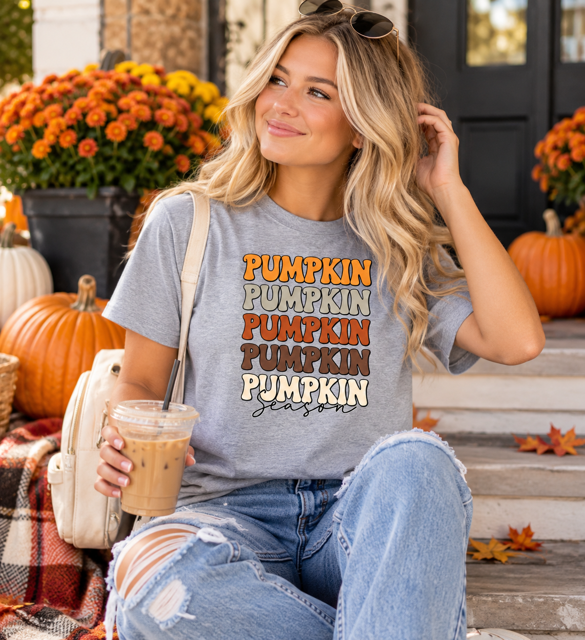 Pumpkins Colorful Graphic T-shirt SALE