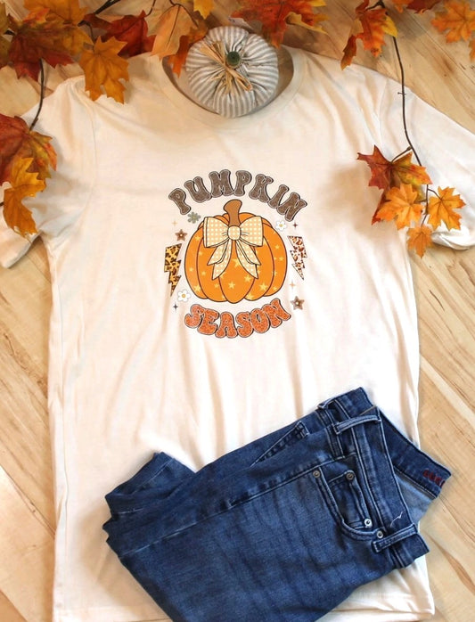 Fall Short Sleeve Unisex Tee Pumpkin Season Medium