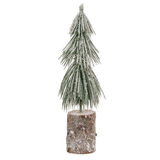 Snowy Long Needle Pine Tree, 10.5"