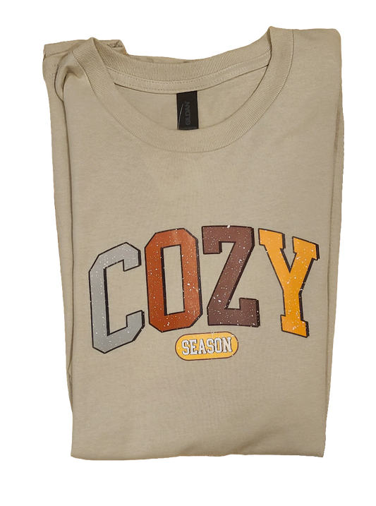Cream COZY Season Graphic Tee Size L