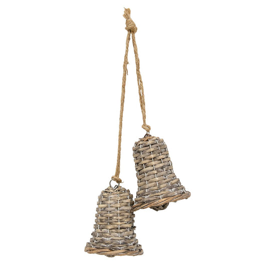 Gray Willow Bells Pair Ornament