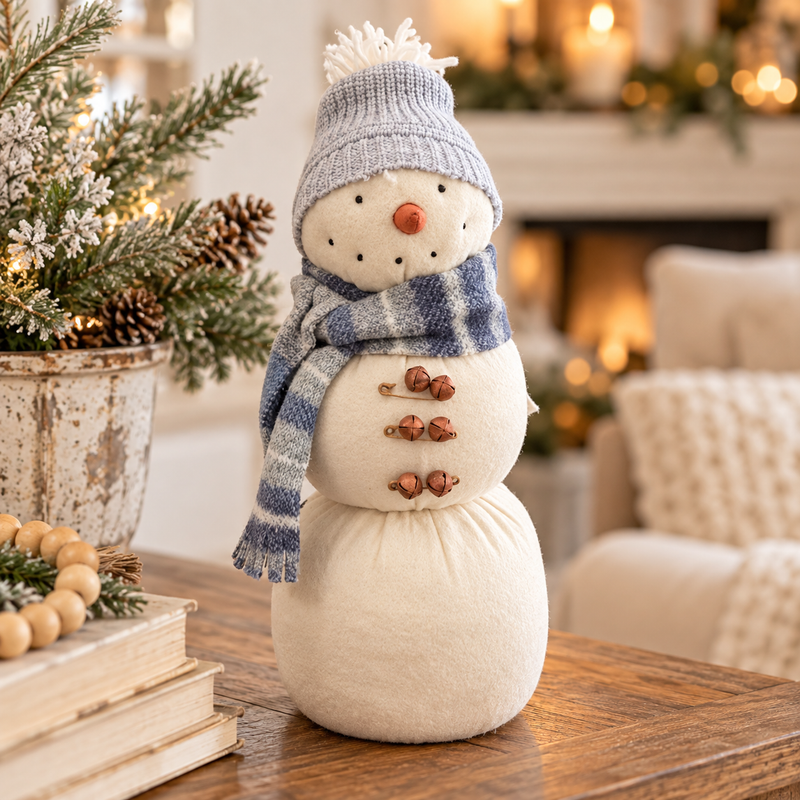 Claude Handmade Snowman Shelf Table Decor