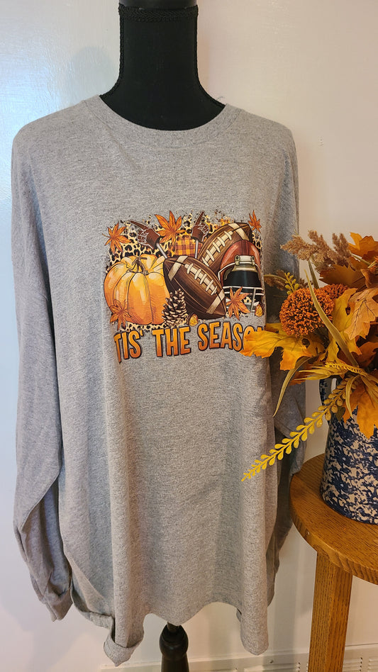 Tis The Season Footballs Long Sleeve Tee