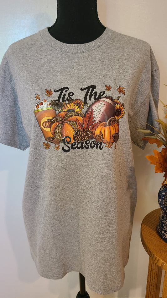 Tis The Season Football Cheetah Short Sleeve Tee