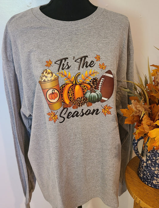 Tis The Season Football Long Sleeve Tee
